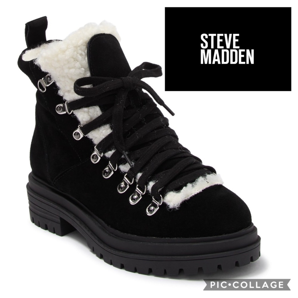❄️Steve Madden Resa Faux Shearling Hiking Boot/8